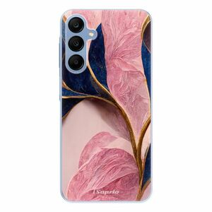 Odolné silikonové pouzdro iSaprio - Pink Blue Leaves - Samsung Galaxy A25 5G obraz