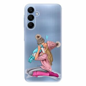 Odolné silikonové pouzdro iSaprio - Kissing Mom - Blond and Boy - Samsung Galaxy A25 5G obraz