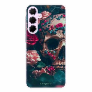 Odolné silikonové pouzdro iSaprio - Skull in Roses - Samsung Galaxy A35 5G obraz