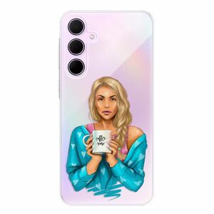 Odolné silikonové pouzdro iSaprio - Coffe Now - Blond - Samsung Galaxy A35 5G obraz