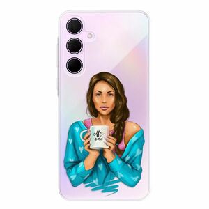 Odolné silikonové pouzdro iSaprio - Coffe Now - Brunette - Samsung Galaxy A35 5G obraz