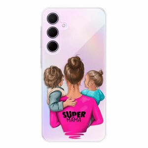 Odolné silikonové pouzdro iSaprio - Super Mama - Boy and Girl - Samsung Galaxy A55 5G obraz