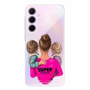 Odolné silikonové pouzdro iSaprio - Super Mama - Two Boys - Samsung Galaxy A55 5G obraz