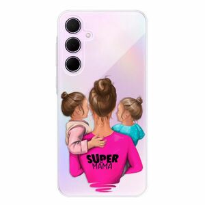 Odolné silikonové pouzdro iSaprio - Super Mama - Two Girls - Samsung Galaxy A55 5G obraz