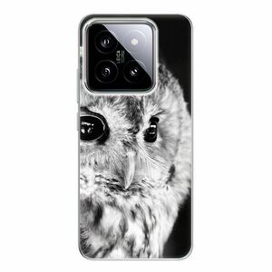 Odolné silikonové pouzdro iSaprio - BW Owl - Xiaomi 14 obraz