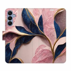 Flipové pouzdro iSaprio - Pink Leaves - Samsung Galaxy A25 5G obraz