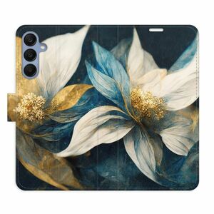 Flipové pouzdro iSaprio - Gold Flowers - Samsung Galaxy A25 5G obraz
