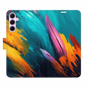 Flipové pouzdro iSaprio - Orange Paint 02 - Samsung Galaxy A35 5G obraz