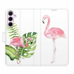 Flipové pouzdro iSaprio - Flamingos - Samsung Galaxy A35 5G obraz