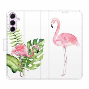 Flipové pouzdro iSaprio - Flamingos - Samsung Galaxy A55 5G obraz