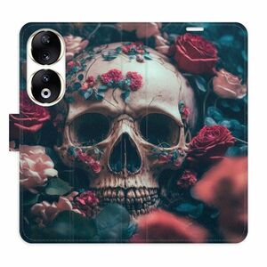 Flipové pouzdro iSaprio - Skull in Roses 02 - Honor 90 5G obraz