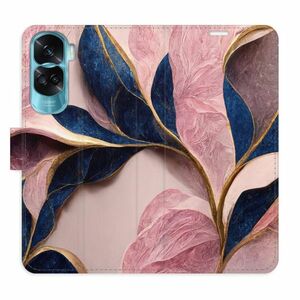 Flipové pouzdro iSaprio - Pink Leaves - Honor 90 Lite 5G obraz