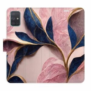 Flipové pouzdro iSaprio - Pink Leaves - Samsung Galaxy A71 obraz