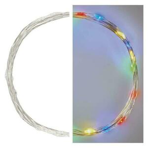 EMOS LED vánoční nano řetěz, 1, 9 m, 2x AA, vnitřní, multicolor, časovač D3AM04 obraz