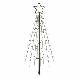 EMOS LED vánoční strom kovový, 180 cm, venkovní i vnitřní, studená bílá, časovač DCTC02 obraz