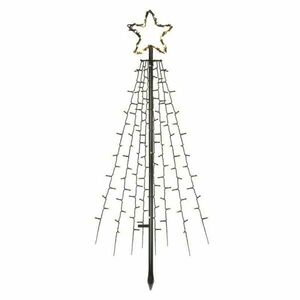 EMOS LED vánoční strom kovový, 180 cm, venkovní i vnitřní, teplá bílá, časovač DCTW02 obraz