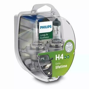 Philips H4 12V 60/55W P43t LongLife EcoVision 2ks Philips 12342LLECOS2 obraz
