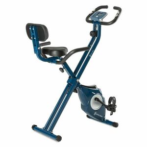 Capital Sports Azura M3, domácí rotoped, stacionární, cyklotrenažér, zádová opěrka, boční držadla, do 100 kg, modrý obraz