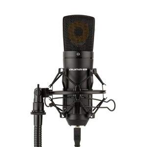 Auna Pro MIC-920B, USB kondenzátorový mikrofon, studiový, velkomembránový, černá barva obraz