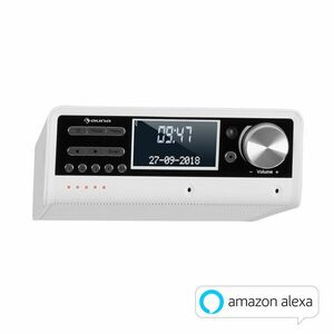 Auna Intelligence DAB+, kuchyňské rádio, hlasové ovládání Alexa, Spotify, bluetooth, bílé obraz