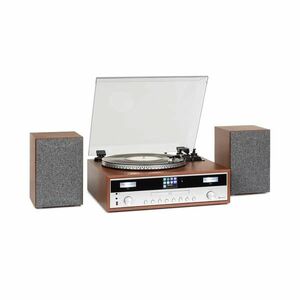 Auna Birmingham, Hi-Fi stereo systém, DAB + / FM, BT funkce, vinyl, CD, USB, AUX vstup, dřevo obraz