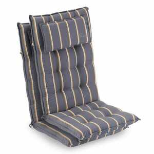 Blumfeldt Sylt, čalouněná podložka, podložka na židli, podložka na výše polohovací křeslo, polštář, polyester, 50 × 120 × 9 cm, 2x čalounění obraz