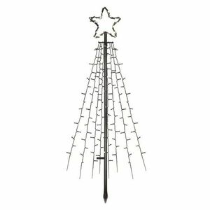 EMOS LED vánoční strom kovový 180 cm, studená bílá, časovač DCTC02 obraz