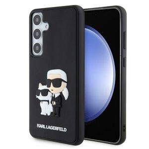 Zadní kryt Karl Lagerfeld 3D Rubber Karl and Choupette pro Samsung Galaxy S24 Plus, černý obraz