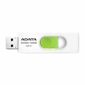 USB klíč A-DATA UV320, 64GB, USB 3.1-rychlost 80 MB/s, White (AUV320-64G-RWHGN) obraz