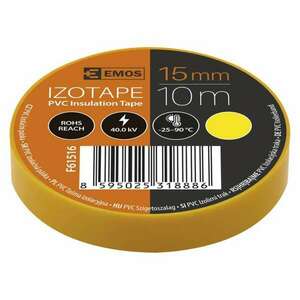 EMOS Izolační páska PVC 15mm / 10m žlutá 2001151060 obraz