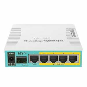 Mikrotik hEX PoE router zapojený do sítě Bílá RB960PGS obraz