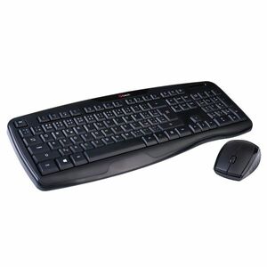 Bezdrátový set klávesnice a myši C-TECH WLKMC-02 Ergo, CZ/SK rozložení, černý obraz