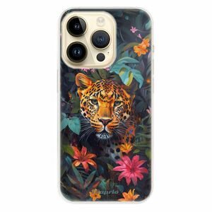 Odolné silikonové pouzdro iSaprio - Flower Jaguar - iPhone 14 Pro obraz