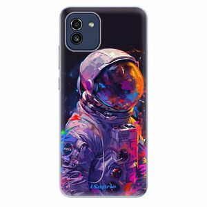 Odolné silikonové pouzdro iSaprio - Neon Astronaut - Samsung Galaxy A03 obraz