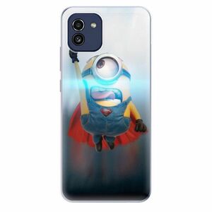Odolné silikonové pouzdro iSaprio - Mimons Superman 02 - Samsung Galaxy A03 obraz