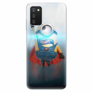 Odolné silikonové pouzdro iSaprio - Mimons Superman 02 - Samsung Galaxy A03s obraz