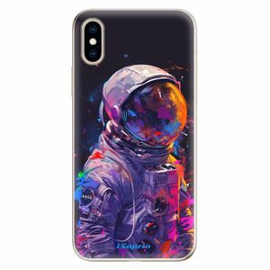 Odolné silikonové pouzdro iSaprio - Neon Astronaut - iPhone XS obraz