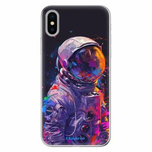 Odolné silikonové pouzdro iSaprio - Neon Astronaut - iPhone X obraz