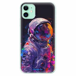Odolné silikonové pouzdro iSaprio - Neon Astronaut - iPhone 11 obraz