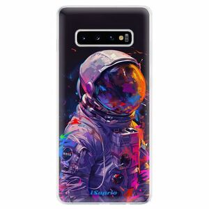 Odolné silikonové pouzdro iSaprio - Neon Astronaut - Samsung Galaxy S10+ obraz