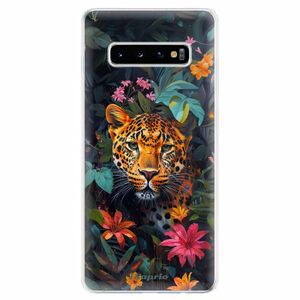 Odolné silikonové pouzdro iSaprio - Flower Jaguar - Samsung Galaxy S10+ obraz