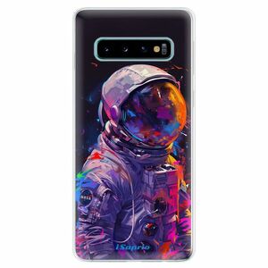Odolné silikonové pouzdro iSaprio - Neon Astronaut - Samsung Galaxy S10 obraz