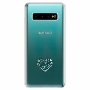 Odolné silikonové pouzdro iSaprio - čiré - Digital Love - Samsung Galaxy S10 obraz