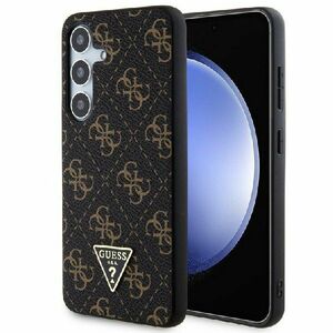 Zadní kryt Guess PU Leather 4G Triangle Metal Logo pro Samsung Galaxy S24 Plus, černý obraz