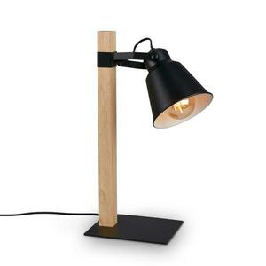 BRILONER Stolní lampa, 20 cm, max. 25 W, černá-dřevo BRILO 7406-015 obraz