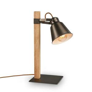 BRILONER Stolní lampa, 20 cm, max. 25 W, šedá-dřevo BRILO 7406-014 obraz