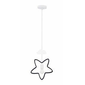 Candellux Bílo-černý závěsný lustr Star pro žárovku 1x E27 31-12005 obraz
