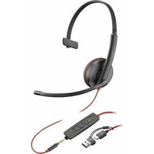 Poly Blackwire 3215 Monaural USB-C Headset +3.5mm Plug 8X227A6 obraz