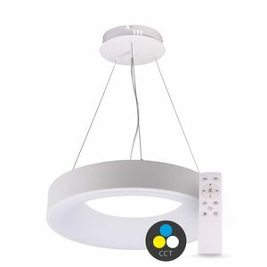 T-LED SMART TUYA Bílé závěsné LED svítidlo kulaté 380mm 32W CCT s DO 105567 obraz