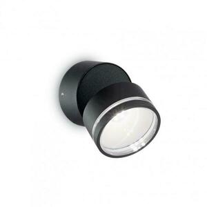 LED Venkovní nástěnné svítidlo Ideal Lux Omega Round AP1 nero 165387 černé obraz
